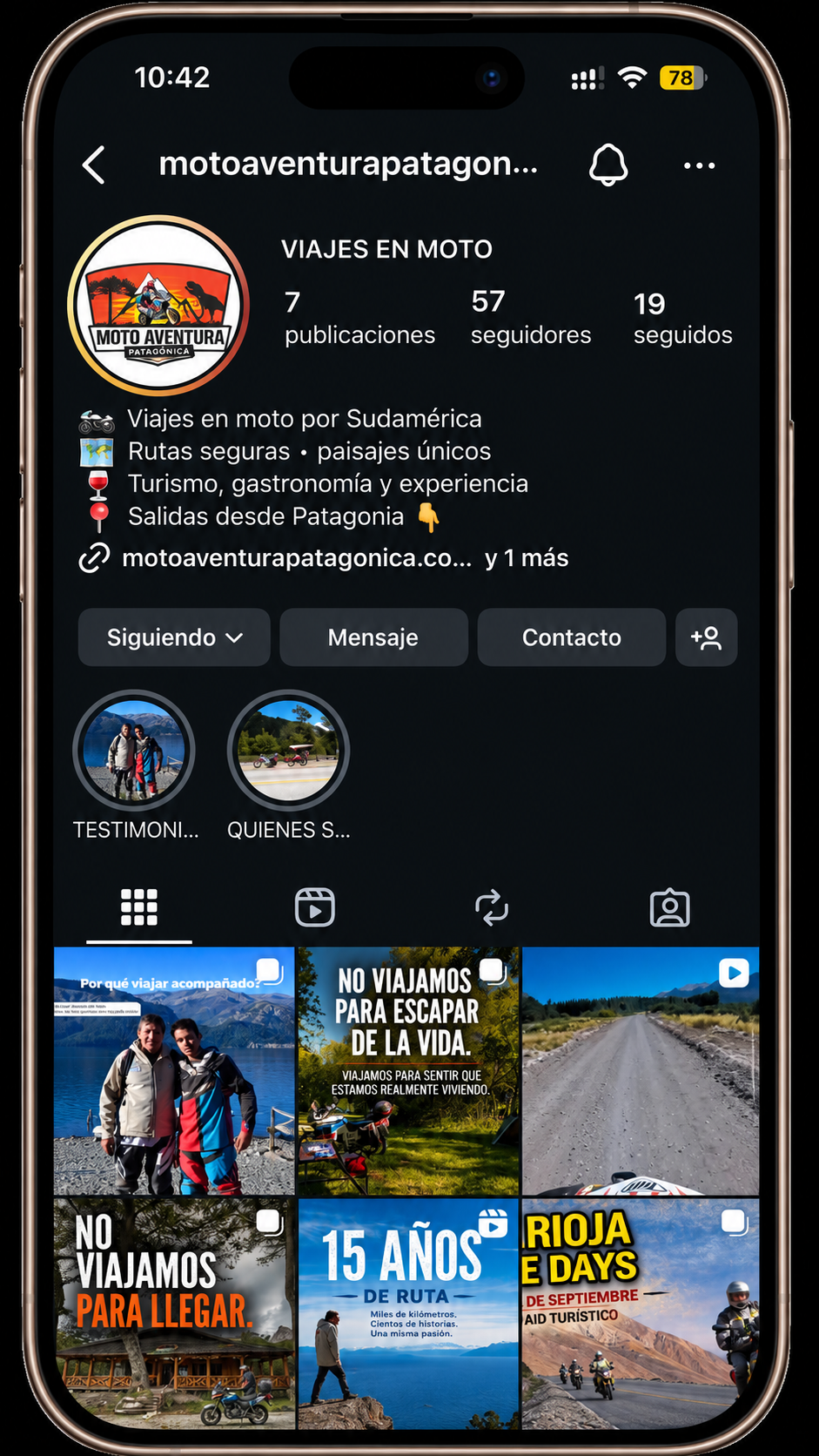 Instagram Moto Aventura